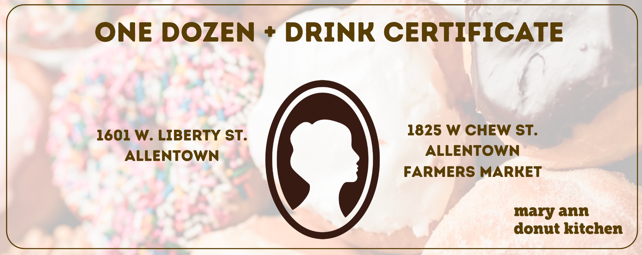 Dozen + Drink Gift Certificate